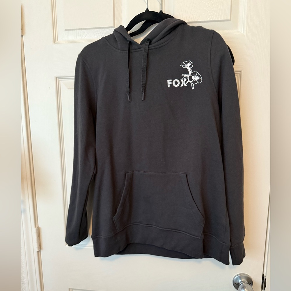 Black/charcoal Fox Drawstring Hood